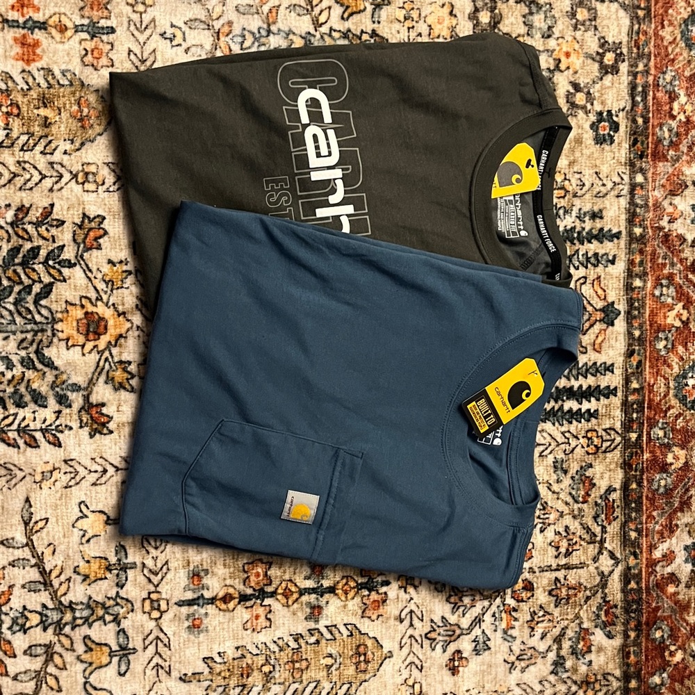 Two brand new Carhartt short sleeve shirts